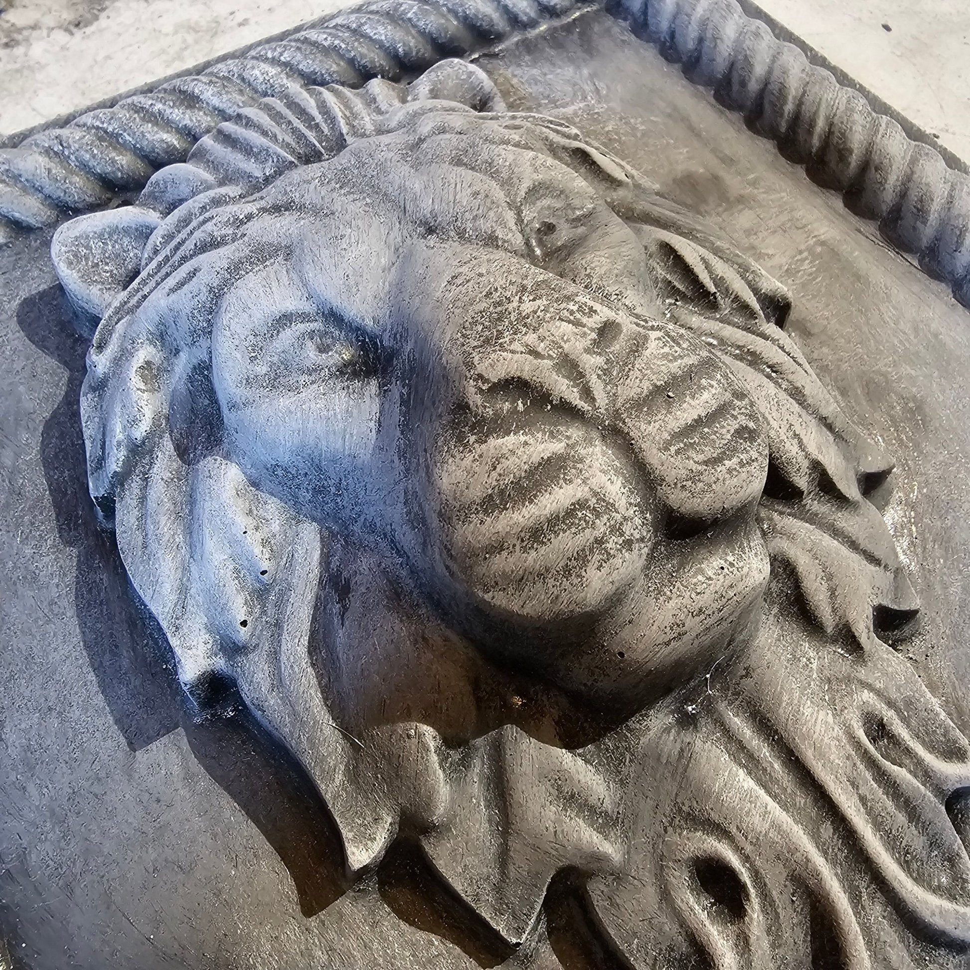 Noble Lion Head Wall Plaque (12" x 12")-3