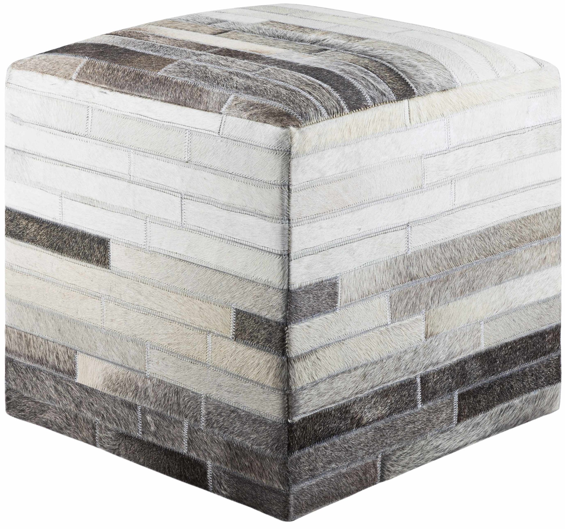 Romagnese Hair On Hide Ottoman-0