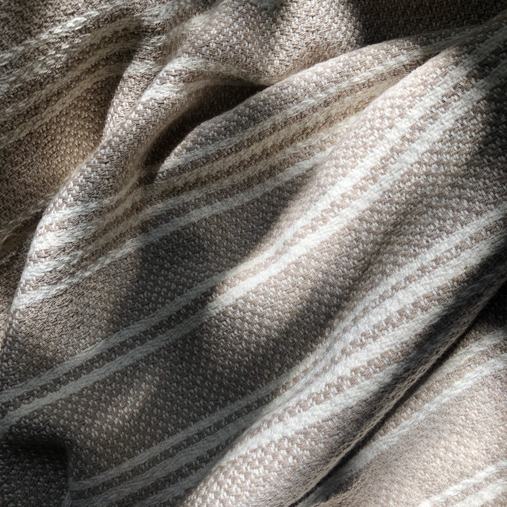 Chunky Woven Stripe Turkish Throw