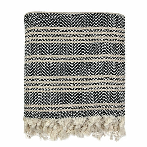 Chunky Woven Stripe Turkish Throw